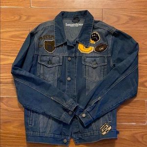 Men’s Varsity Jean Jacket with patches